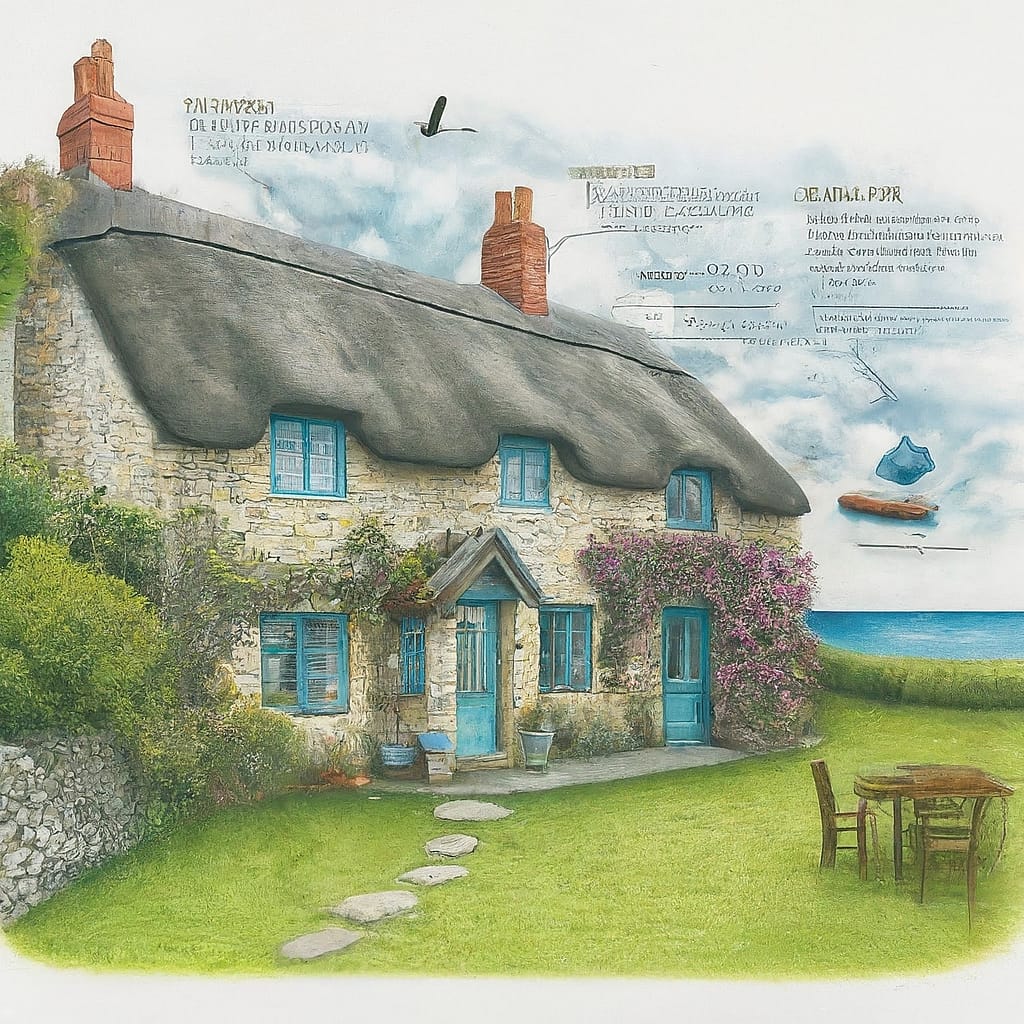 idyllic seaside cottage perfect for a holiday let, cornwall, devon, norfolk, dorset, lake district, yorkshire, northumberland. holiday rental mortgages by Acorn.finance 